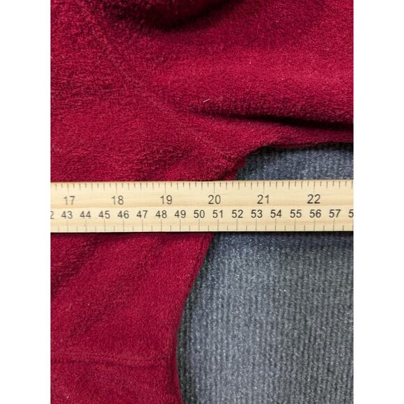 Soft Surroundings Fleece Jacket Womens Small Button Accent Pile Mock Neck Red - Picture 8 of 10